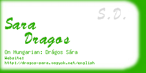 sara dragos business card