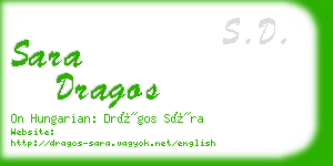 sara dragos business card